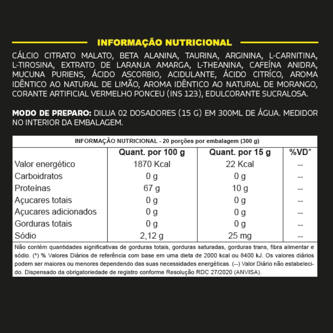 PR-TREINO QAP TOTAL - Sabor Frutas Vermelhas - 300G